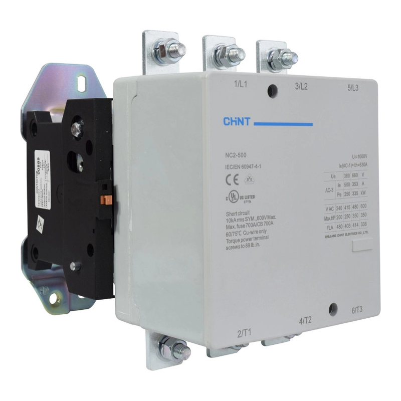 Contactor 500A ac3 220Vac verde 2Na+2Nc