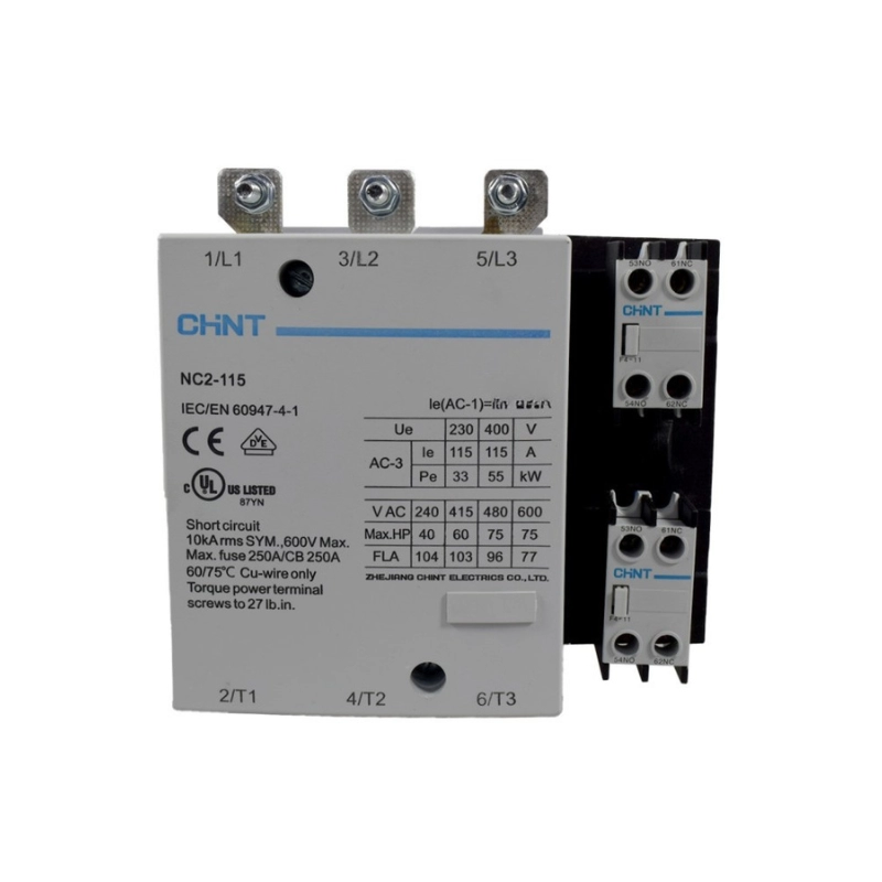 Contactor 115A ac3 110Vac Ul 1Na+1Nc
