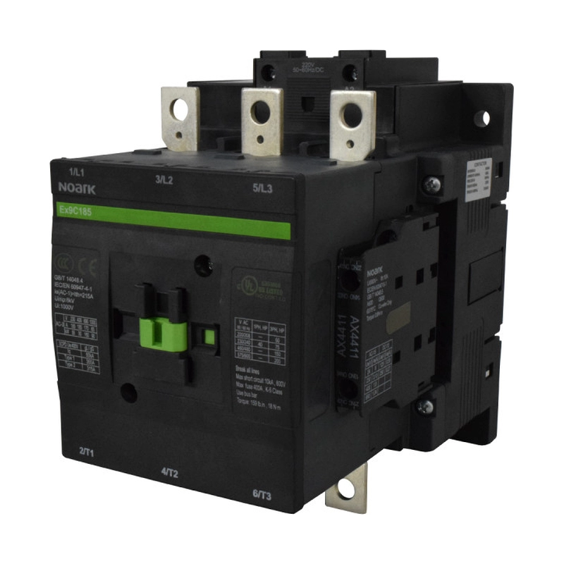 Contactor 180A AC-3, 2 AX-NO, 2 AX-NC, Controlador A 220VAC/DC 50/60HZ. Noark