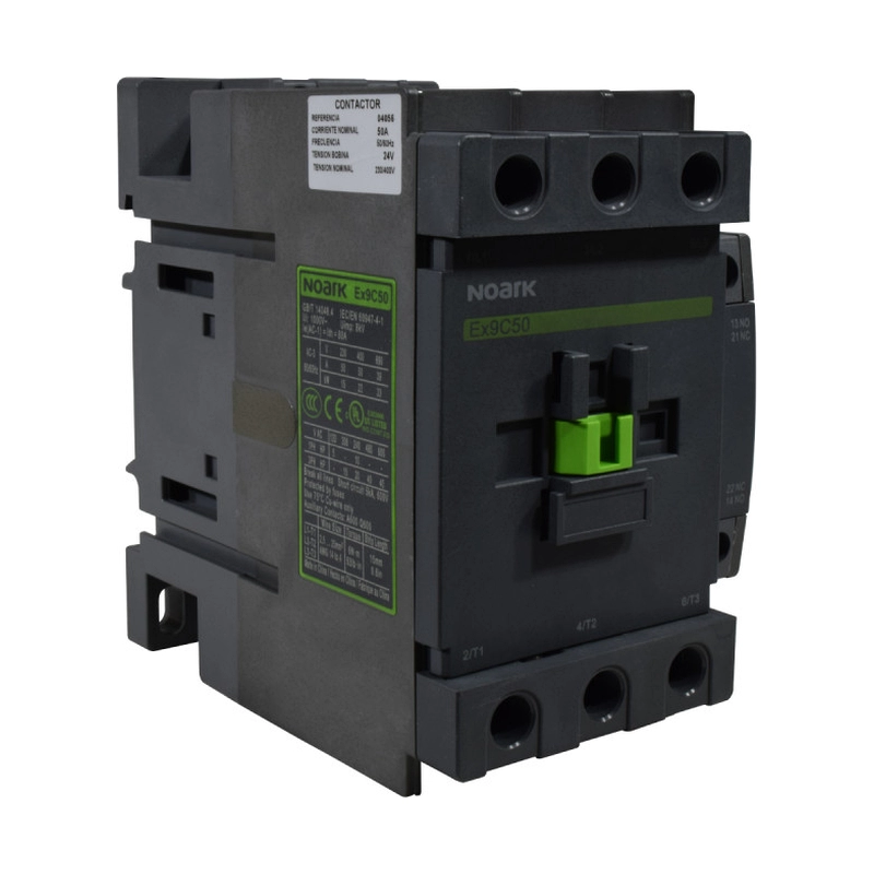 Contactor 100A AC3 24VAC 3P+1NA+1NC Noark