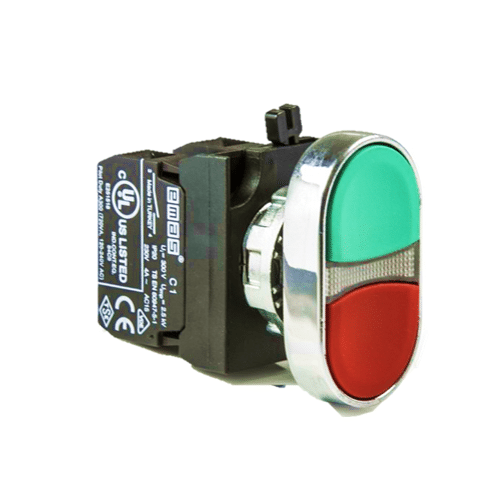 Pulsador Metálico Start-Stop 1NA+1NC