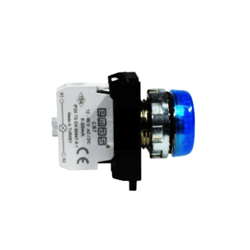 Piloto Metálico Azul 12-30 Vac/Dc