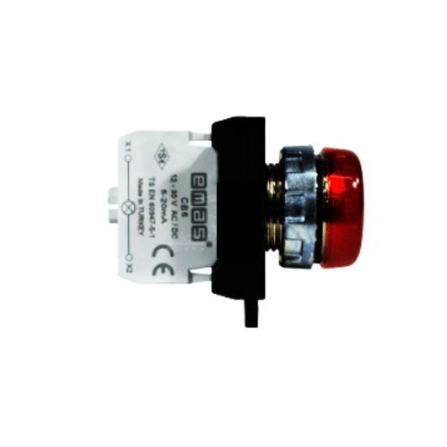 Piloto Metálico Rojo 12-30 Vac/Dc