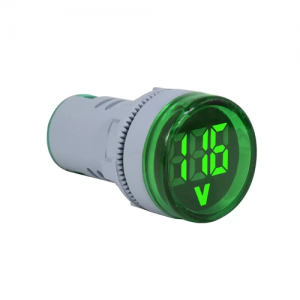 Indicador Xindali Voltaje Ac Redondo 22mm Verde, 50-500vac