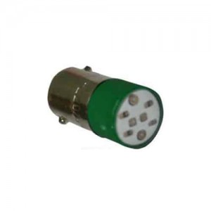 Bombillo Bayoneta Led 24Vac Verde Ebchq