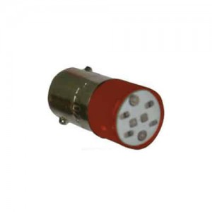 Bombillo Bayoneta LED 24Vac Rojo Ebchq