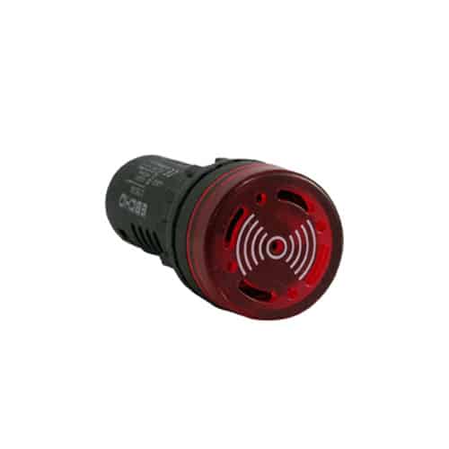 Lampara LED Rojo con Buzer 220Vac Ebchq