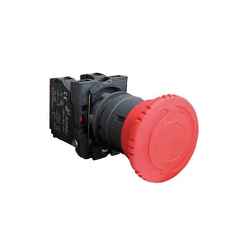Pulsador Emergencia 40Mm Base Plastica Tipo Hongo Ebchq