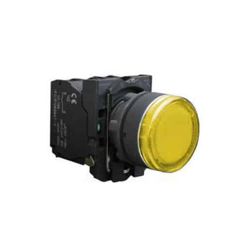 Pulsador Plastico Na+LED Amarillo 220V Ebchq