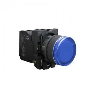 Pulsador Plastico Na+LED Azul 220V Ebchq