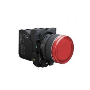 Pulsador Plastico Nc+LED Rojo 220V Ebchq
