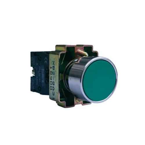 Pulsador Na 22Mm Verde Metalico Ebchq