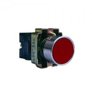 Pulsador Nc 22Mm Rojo Metalico Ebchq