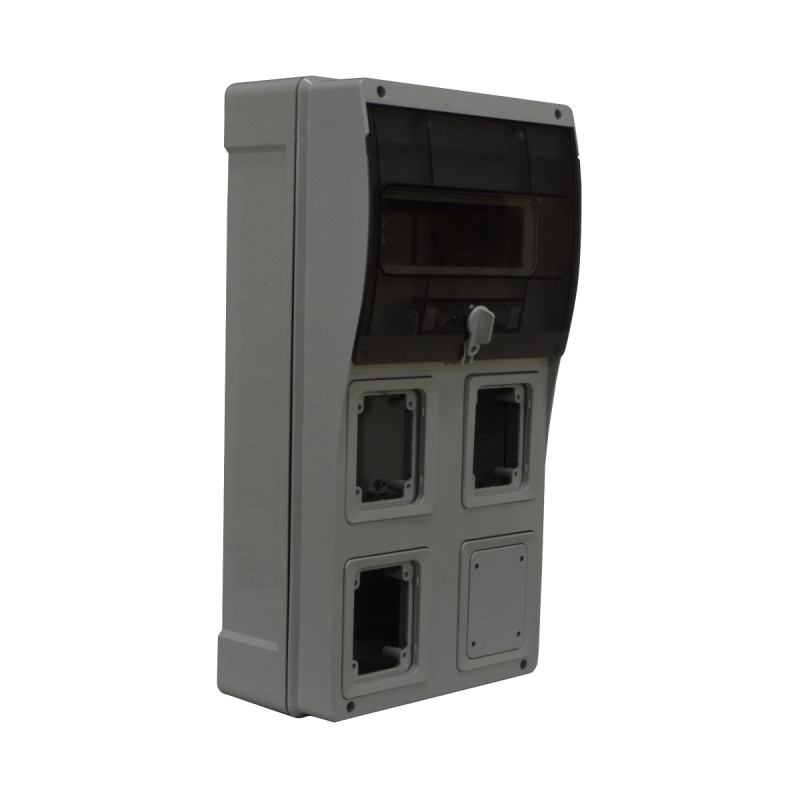 Tablero con Ventana Transparente para Instalacion de Tomas de Incrustar Topter 4X10, 16A Y 32A - Ip66