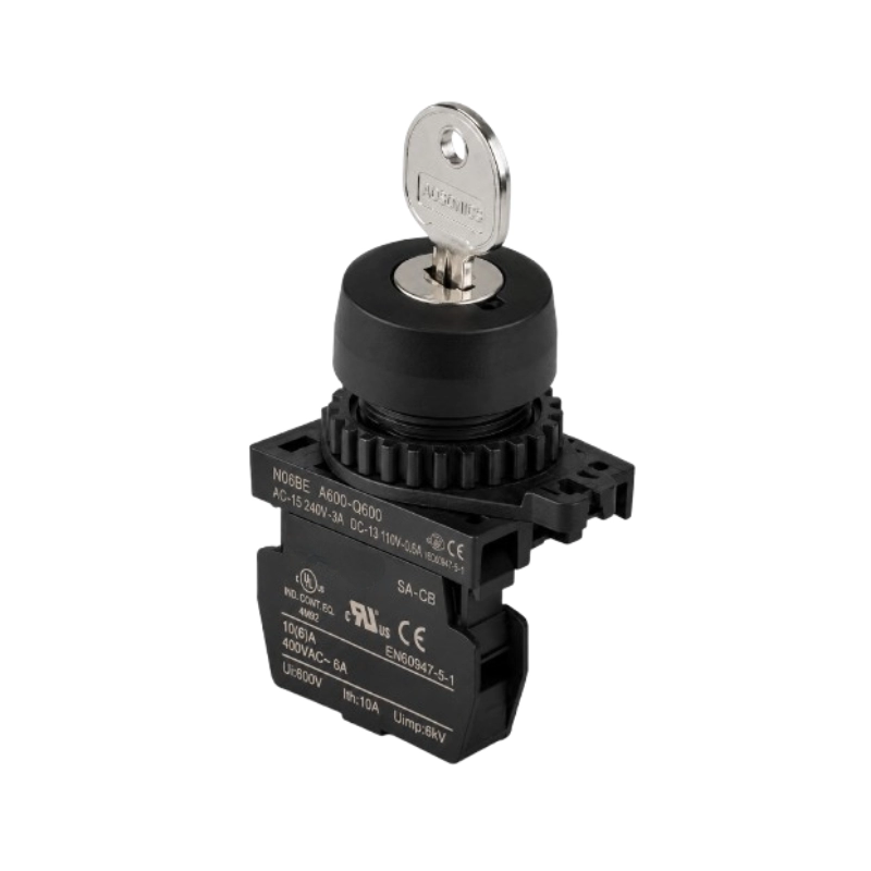 Selector Muletilla con Llave 2 Posiciones Alto Cont 1Na Autonics