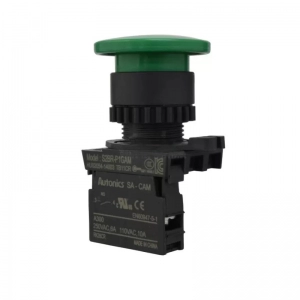 Pulsador Hongo Arranque Ø22Mm Resorte Verde 1Na Autonics