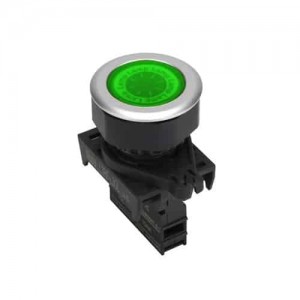 Piloto LED Plano Verde 30Mm 110-220Vac Plastico Plano Autonics