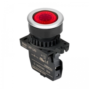 Piloto LED Plano Rojo 30Mm 110-220Vac Plástico Plano Autonics