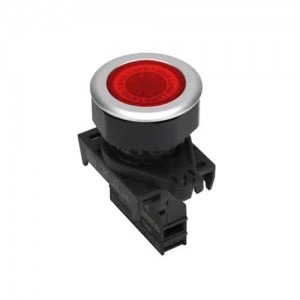 Piloto LED Plano Rojo 30Mm 110-220Vac Plástico Plano Autonics