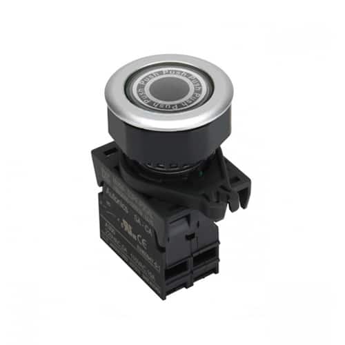 Pulsador Plástico Na+LED Blanco 110-220 Vac 30Mm Autonics