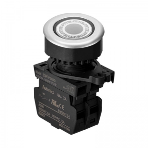 Pulsador Plástico Na+LED Blanco 110-220 Vac 30Mm Autonics