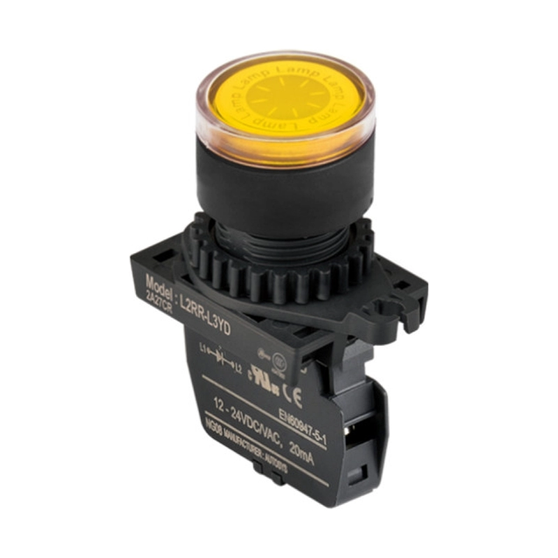 Piloto LED 22Mm Amarillo 110-220Vac Autonics