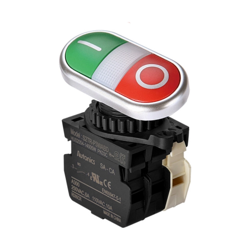 Start-Stop Plastico con LED 12-24 Vdc/Ac Autonics