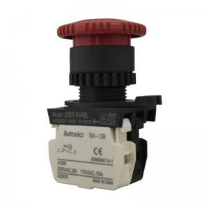 Pulsador Emergencia 40Mm Base Plástico + Led Tipo Hongo Autonics