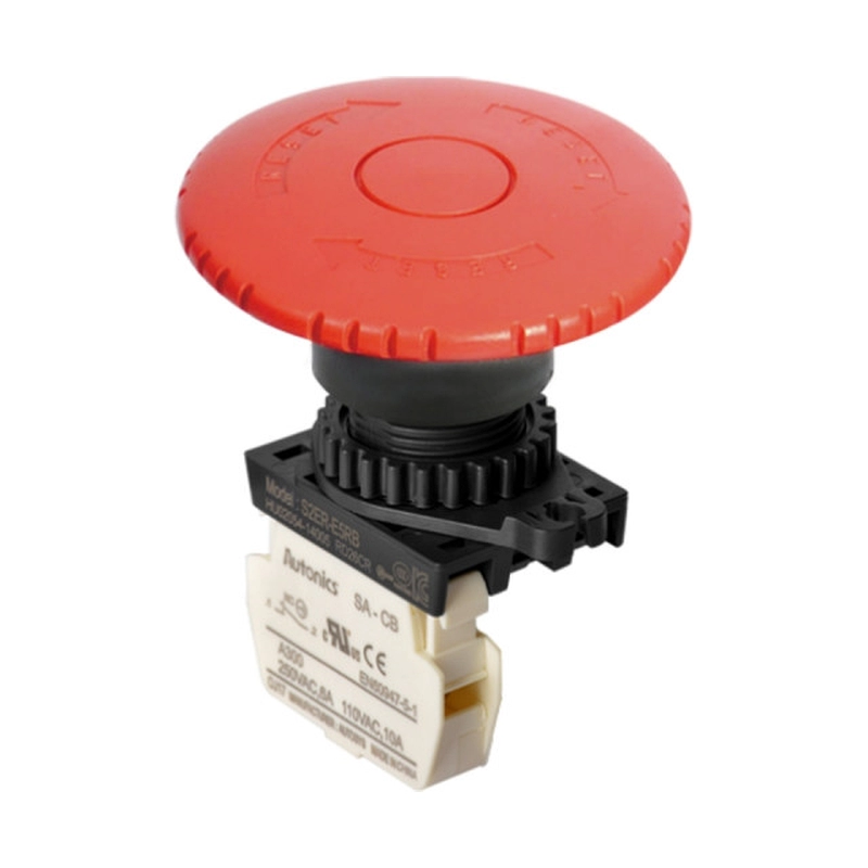 Pulsador Emergencia 60Mm Base Plástico Tipo Hongo Autonics