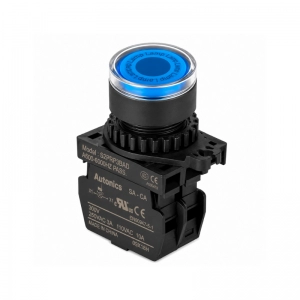 Pulsador Plástico Na+LED Azul 110-220Vac 22Mm Autonics