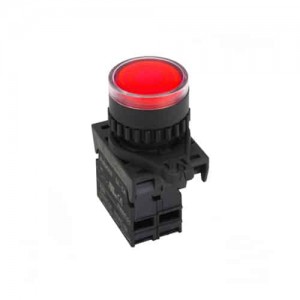Pulsador Plastico Nc+LED Rojo 110-220Vac 22Mm Autonics