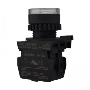 Pulsador Plastico Na+LED Blanco 12-24Vdc/Ac 22Mm Autonics