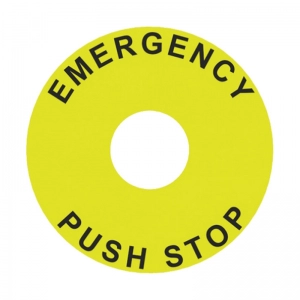 Rotulo Identificación Grande Para Pulsador Emergencia 22Mm Autonics