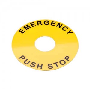 Rotulo Identificación Grande Para Pulsador Emergencia 22Mm Autonics