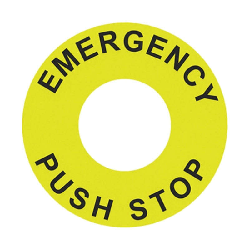 Rotulo Identificación Pequeño Para Pulsador Emergencia 22Mm Autonics