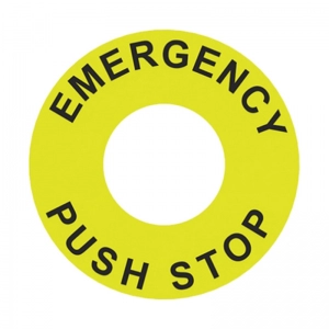 Rotulo Identificación Pequeño Para Pulsador Emergencia 22Mm Autonics