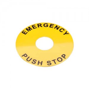 Rotulo Identificación Pequeño Para Pulsador Emergencia 22Mm Autonics
