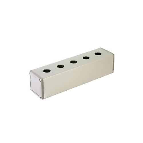 Caja Cuadrada 5H 22Mm Aluminio
