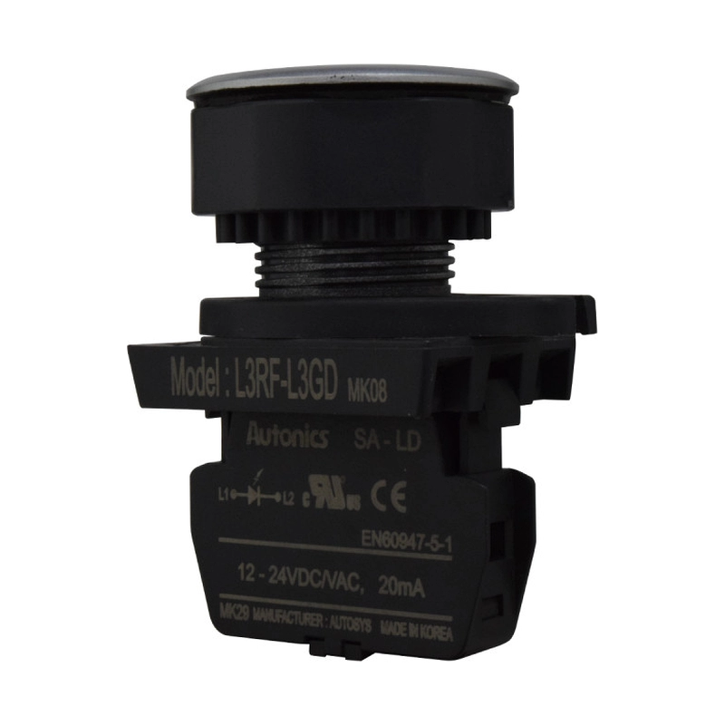 Piloto LED Plano Verde 30Mm 12-24Vdc/Ac Plástico Plano Autonics