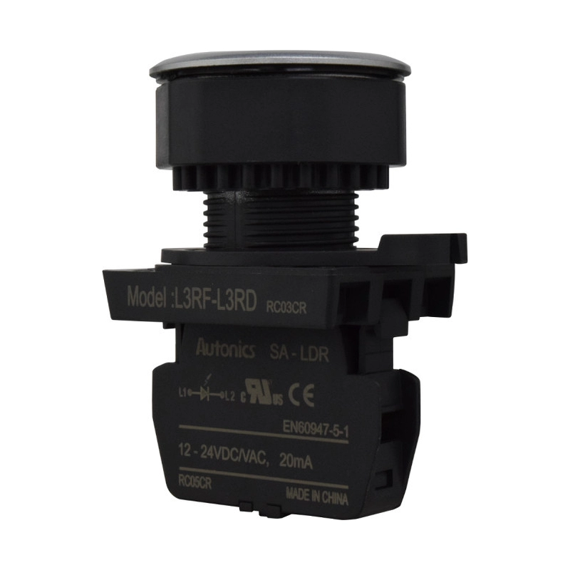 Piloto LED Plano Rojo 30Mm 12-24Vdc/Ac Plastico Plano Autonics
