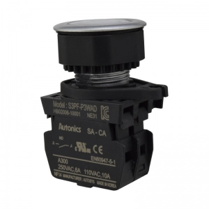 Pulsador Plástico Na+LED Blanco 12-24 Vdc/Ac 30Mm Autonics