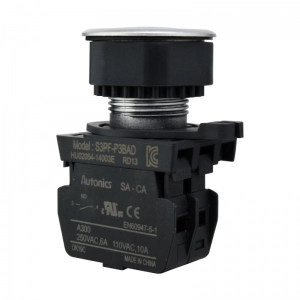 Pulsador Plastico Na+LED Azul 12-24 Vdc/Ac 30Mm Autonics