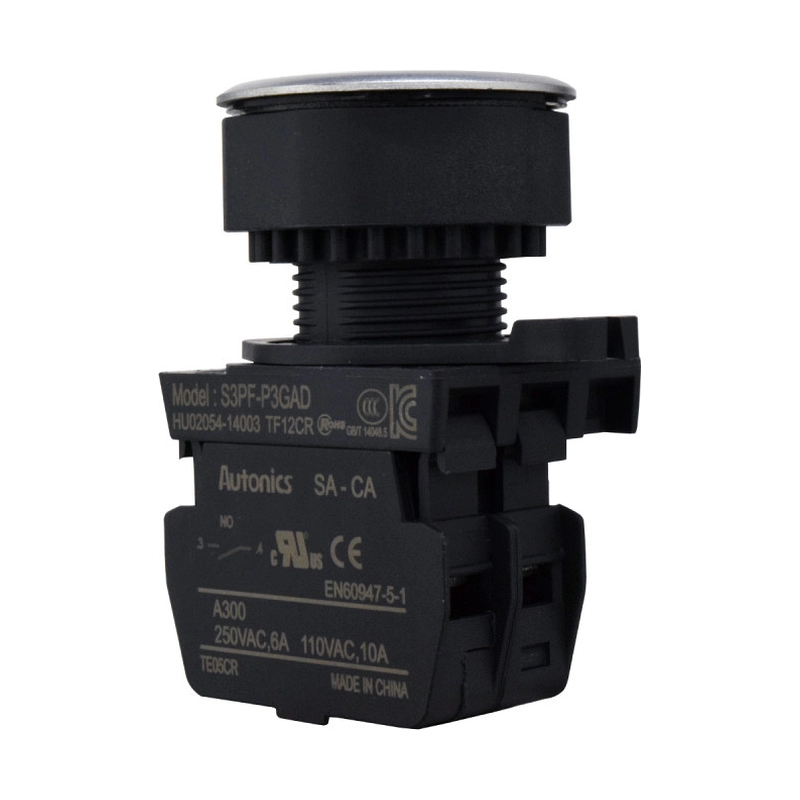 Pulsador Plastico Na+LED Verde 12-24 Vdc/Ac 30Mm Autonics