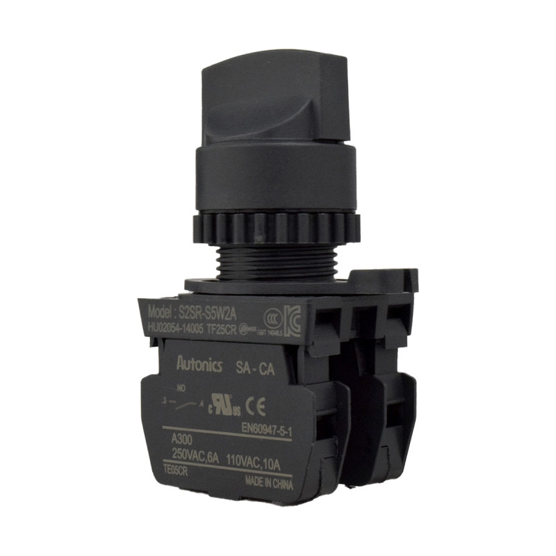 Selector Muletilla Plástico 3 Posiciones Retorno Palanca Corta 22Mm Autonics