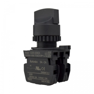 Selector Muletilla Plástico 3 Posiciones Retorno Palanca Corta 22Mm Autonics
