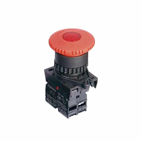 Pulsador Emergencia 40Mm Base Plástico + Led Tipo Hongo Autonics