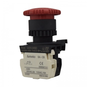 Pulsador Emergencia 40Mm Base Plástico + Led Tipo Hongo Autonics