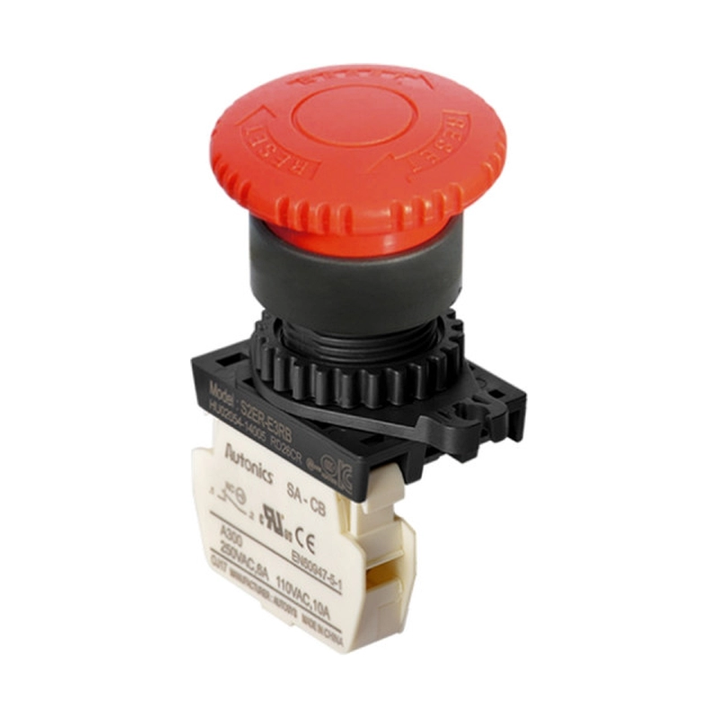 Pulsador Emergencia 40Mm Base Plastico Tipo Hongo Autonics