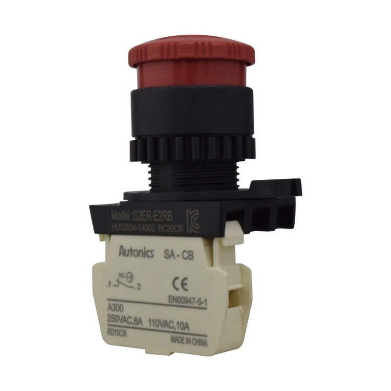 Pulsador Emergencia 30Mm Base Plastico Tipo Hongo Autonics