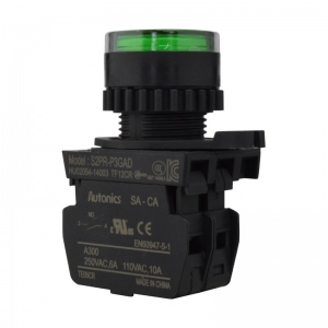 Pulsador Plastico Na+LED Verde 12-24Vdc/Ac 22Mm Autonics